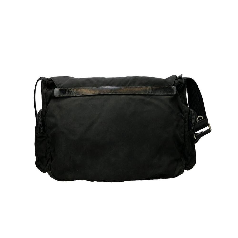 Prada Nylon Messenger Shoulder Bag Black